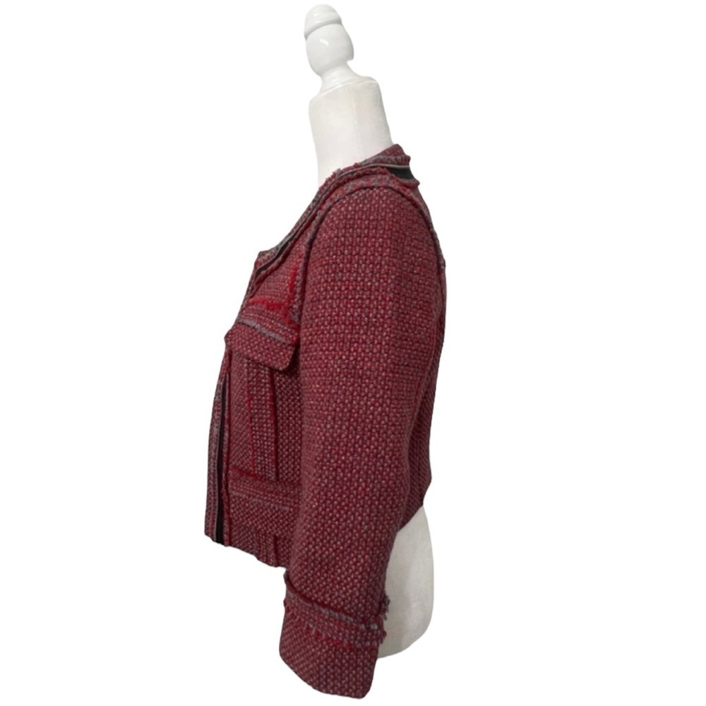 NWOT Hinge Red & Gray Wool Jacket - Size Small - Picture 6 of 16